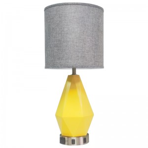 Waterwalk Hotel Resin Table Lamp με Pantone 120C Resin Body, και ένα o/off rocker switch, μια βολική έξοδο, ένα λιμάνι φόρτισης USB στο ξενώνα του ξενοδοχείου