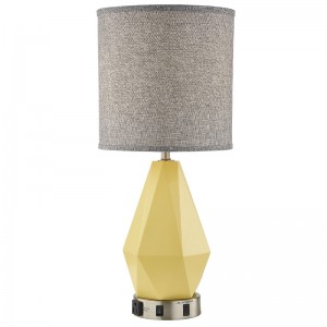 Waterwalk Hotel Resin Table Lamp με Pantone 120C Resin Body, και ένα o/off rocker switch, μια βολική έξοδο, ένα λιμάνι φόρτισης USB στο ξενώνα του ξενοδοχείου