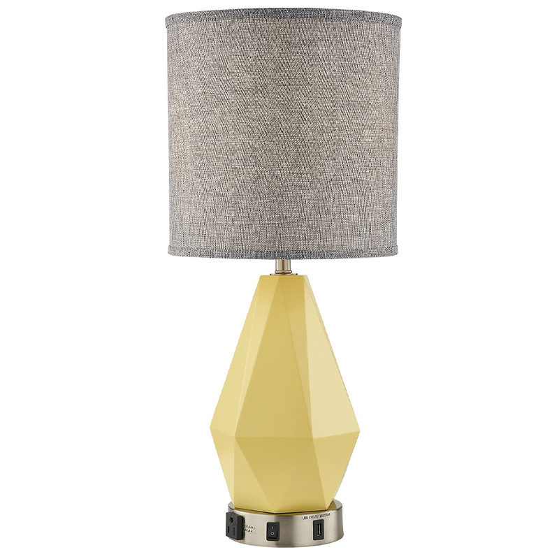 Waterwalk Hotel Resin Table Lamp με Pantone 120C Resin Body, και ένα o/off rocker switch, μια βολική έξοδο, ένα λιμάνι φόρτισης USB στο ξενώνα του ξενοδοχείου