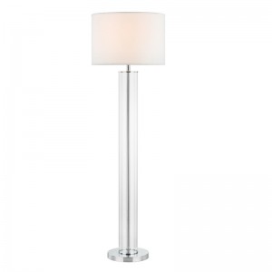 Hotel Metal Floor Lamp με γυαλισμένο χρωμιωμένο φινίρισμα στον καναπέ δίπλα στο δωμάτιο