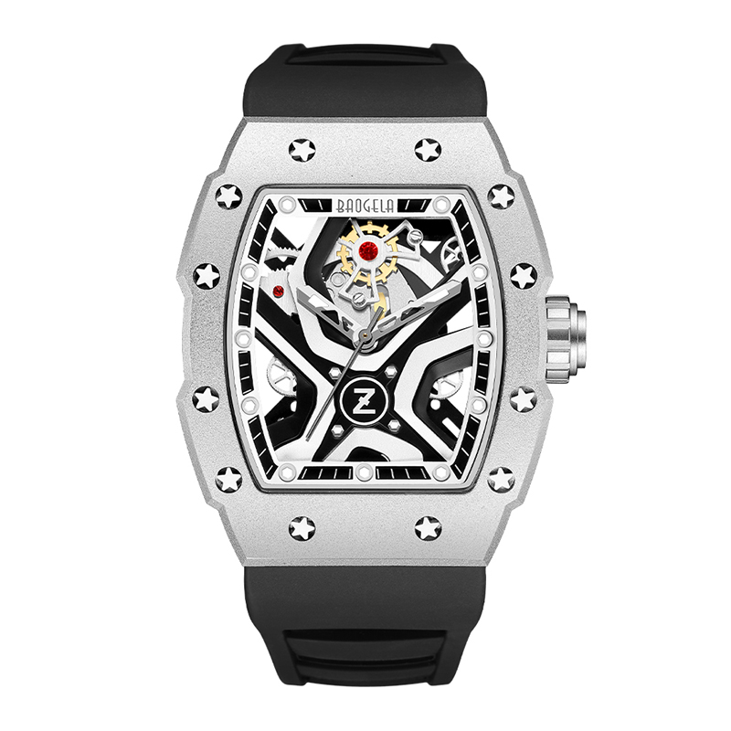 Baogela Top Brand Watches for Men Fashion Sport Αδιάβροχο Μηχανικό Wind Watch 50bar Casual ανοξείδωτο ρολόι Ιαπωνία Reloj Hombre 4143