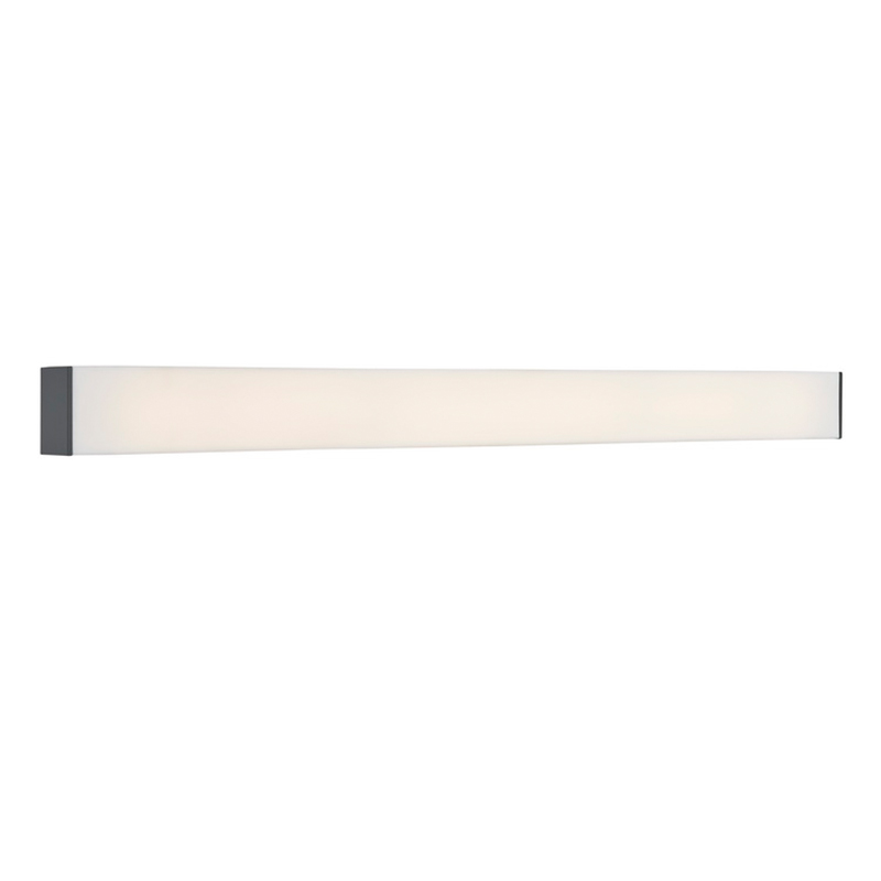 Hospitality Hotel Vanity Light Wall Sconce με επίπεδη γκρίζα φινίρισμα και παγωμένη λευκή ακρυλική σκιά στο Hotel Typical Guest Bath