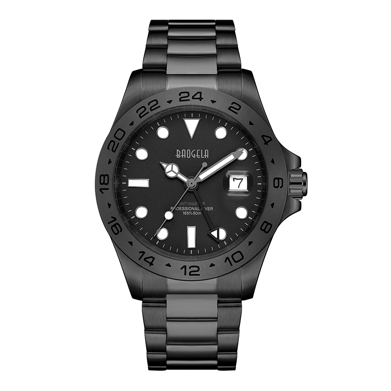 Baogela Men Luxury Watch 304 Ανοξείδωτο χάλυβα ελβετική κίνηση φωτεινή κλήση 50bar Ashion Business Relogio Masculino Wristwatch 22806