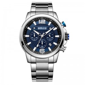 Baogela Watches for Men New Chronograph Quartz Watch Luxury Ανοξείδωτος Χάλυβα Χάλυβα Man Relogios Masculino ч Ar ж мroing 22706