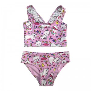 Cartoon Print Lovely Children Swimsuits