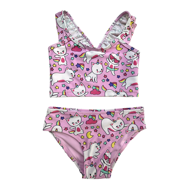 Cartoon Print Lovely Children Swimsuits