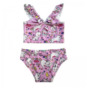 Cartoon Print Lovely Children Swimsuits