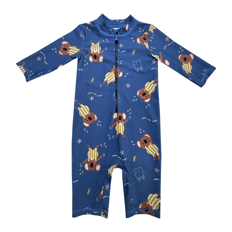 Cartoon Print Zipper Μονά μαγιό παιδιών