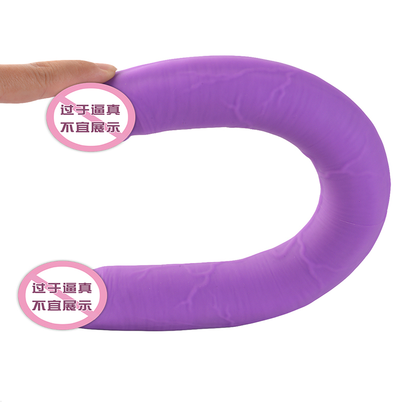 832 λεσβία διπλού κεφαλιού ενήλικες σεξουαλικά παιχνίδια διπλό δονητή διείσδυση κεφαλή διπλό πλευρικό τελικό dildo για ζευγάρια Γυν...