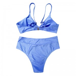 Στερεό χρώμα σέξι μαγιό λουτρών πίσω