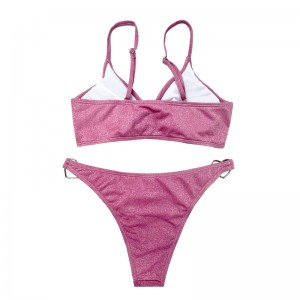 Μεταλλικός δακτύλιος δύο τεμαχίων στερεά μαγιό χρώματος