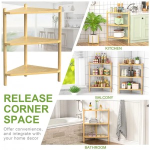 Bamboo ντους γωνιακό ράφι