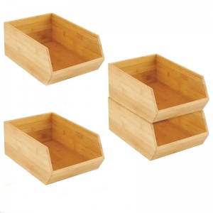 Κουτί αποθήκευσης μπαμπού στοίβατο