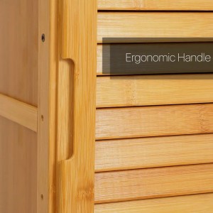 Τελειώνοντας ανεξάρτητη πόρτα κλείστρου ντουλαπιών όρθιο ντουλάπι αποθήκευσης μπαμπού