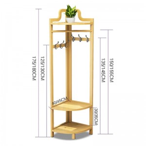 Υψηλής ποιότητας γωνιακό ράφι παλτό αποθήκευση rack δάπεδο τρίγωνο κρεμάστρα για υπνοδωμάτιο σαλόνι