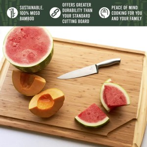 Μπλοκ κοπής κουζίνας μπαμπού