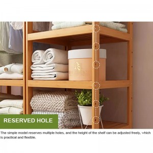 Τρία στρώματα rack αποθήκευσης στερεά εκτοξευτή κρεμάστρα οθόνη μπαμπού rack