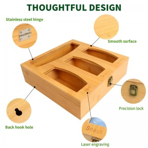 Αποθήκευση τσάντας φερμουάρ μπαμπού