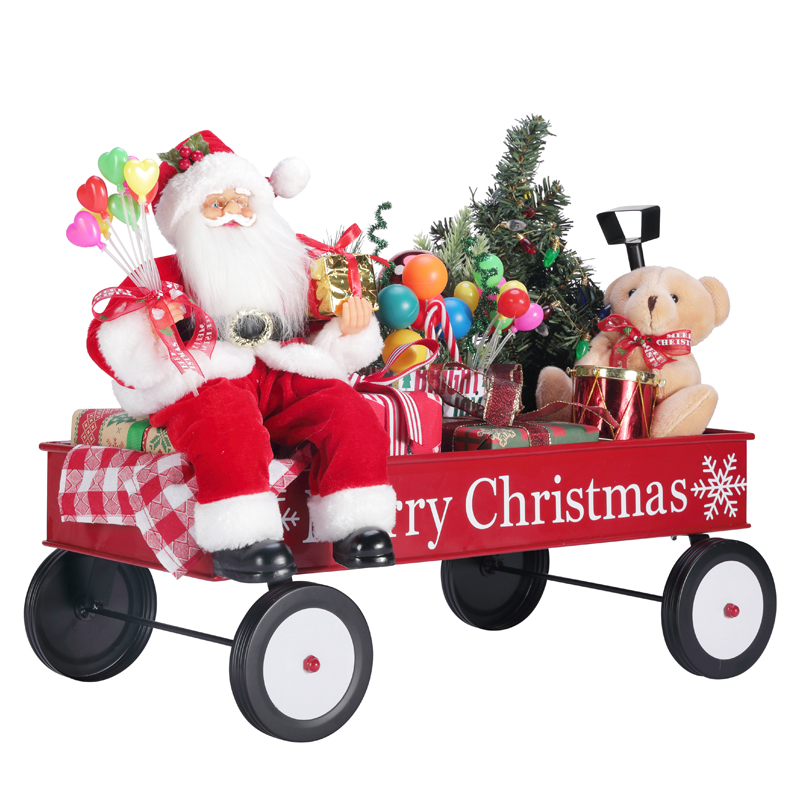 TM-95114 50*27*38cm Santa με φορτηγό δώρων