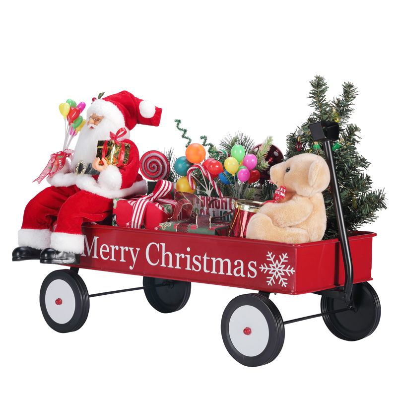 TM-95114 50*27*38cm Santa με φορτηγό δώρων