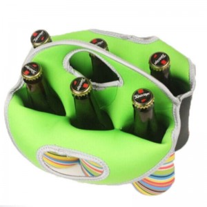 Χονδρικό νεοπρένιο ύφασμα 6 πακέτο μπύρας Neoprene τσάντα κόκκινο κρασί ψυγείο για πικ -νικ παραλία