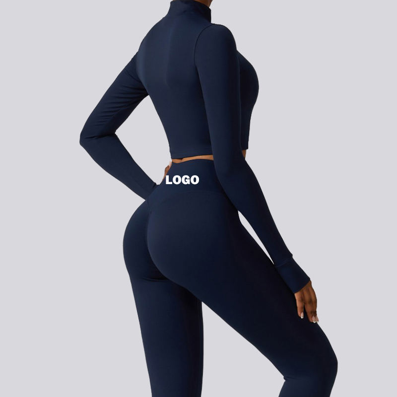 Sc9281 3 κομμάτια σακάκι σπορ σουτιέν leggings γιόγκα κοστούμι μαύρη γυμναστική γκέτες γυμναστήριο φορούν γυναίκες σετ γυμναστήριο ρούχα φερμουάρ κορυφή ενεργή φθορά