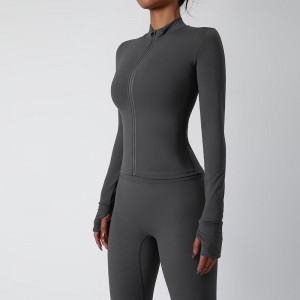 SC1053 Τρέξιμο κοστούμι γυμναστικής Long Sleeve Yoga Pants Set Jackets Yoga Set για τις γυναίκες υπαίθρια γυμναστική γυμναστήριο Φύση