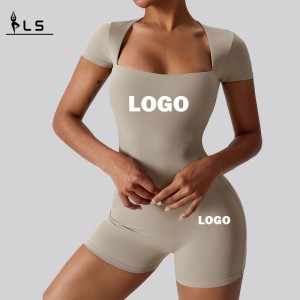 SC1076 Προσαρμοσμένη υψηλής ποιότητας bodycon αναπνεύσιμο ελαστικό ένα κομμάτι jumpsuit rompers bodysuit γυμναστήριο