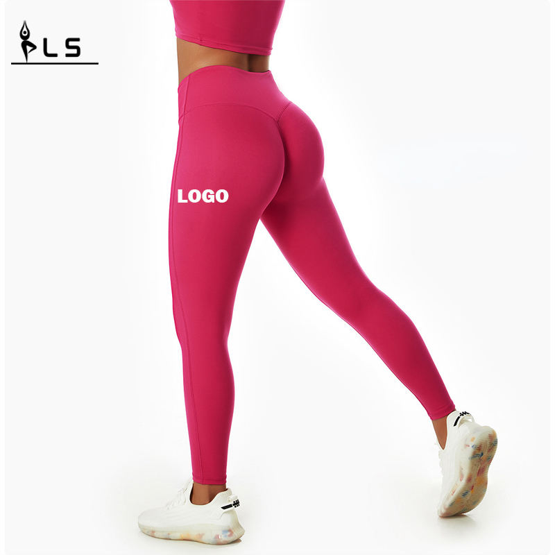 SC101010 Χονδρική τιμή Υψηλή μέση παντελόνι γιόγκα γκέτες scrunch butt geggings για γυναίκες με προσαρμοσμένο λογότυπο