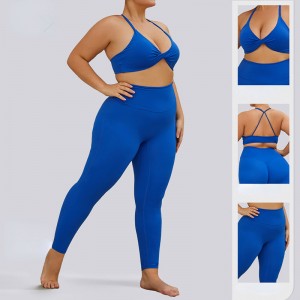 SC1068 Μεγάλο μέγεθος σετ Yoga Conjunto Plus Μέγεθος Στερεά παντελόνια γιόγκα τεντώνοντας γκέτες αθλητισμού σετ Γιόγκα κοστούμι