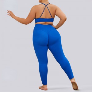 SC1068 Μεγάλο μέγεθος σετ Yoga Conjunto Plus Μέγεθος Στερεά παντελόνια γιόγκα τεντώνοντας γκέτες αθλητισμού σετ Γιόγκα κοστούμι