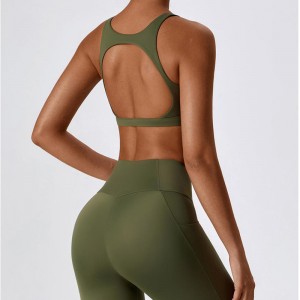 SC10169 Σταυρός πίσω γιόγκα αθλητικό σουτιέν Υψηλή πρόσκρουση γεμισμένη γιόγκα σουτιέν υψηλής ποιότητας γυναίκες προπόνηση αθλητι...