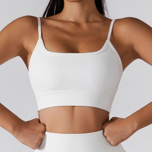 SC10174 White Sports Bra Active Wear Ιδιωτική ετικέτα Γυμναστήριο Γιόγκα σέξι έθιμο έθιμο αθλητικό σουτιέν για γυναίκες