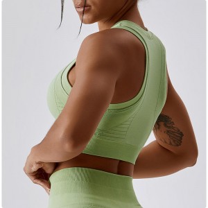 SC10185 Υποστηρικτικό αθλητικό σουτιέν κορυφαίο γυμναστήριο Στερεό χρώμα shockproof pro τρέχει αθλητική σουτιέν με πίσω κούμπωμα