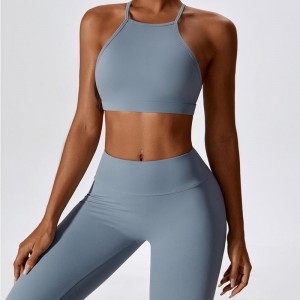 SC10183 Comfort Fitness Yoga Σέξι ρυθμιζόμενο αθλητικό σουτιέν Halter κυρίες Halter Neck Cross Back Sports Bra για τις γυναίκες