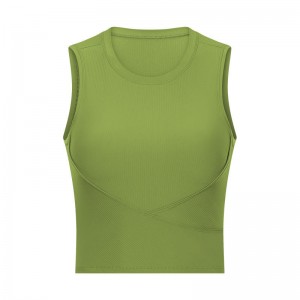 SC10254 Vest Sportswear Workout Tank Yoga Tank Top For Woman Ribbed Padded Yoga Tank Top BRA