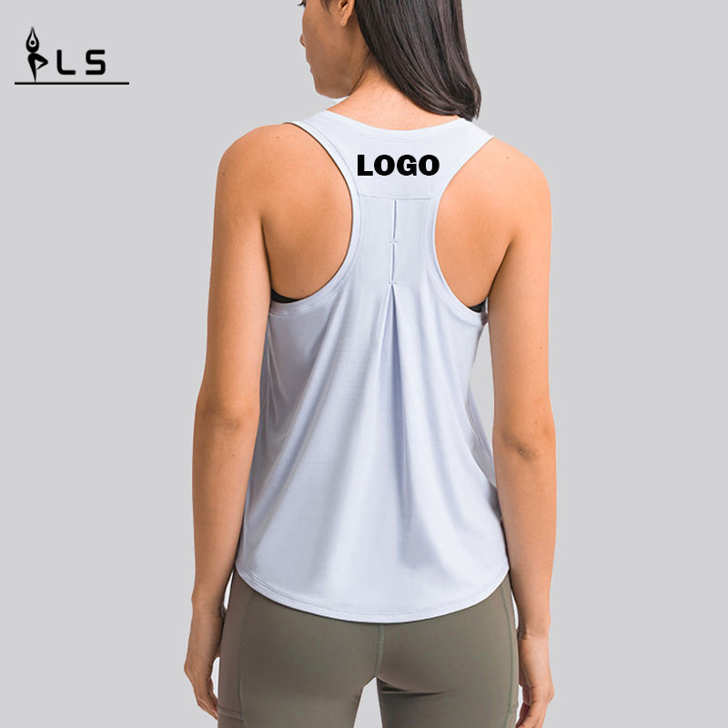 SC10256 Κυρίες Tank Tops Spring Fashion Loose Blouse Yoga Vest Tops Γυναικεία δεξαμενή γιόγκα Open Back Back