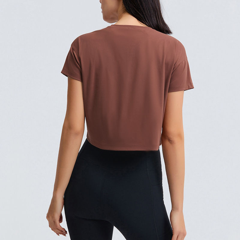 SC102610 Loose πουκάμισο για γιόγκα σορτς Γυμναστήριο Γιόγκα Activewear Short Sleeve T Shirt Crop Top Sale Dreameable Γρήγορη ξήρανση