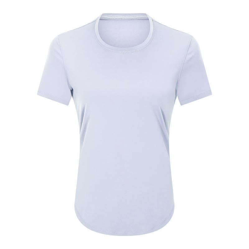 Sc102611 Πώληση αναπνεύσιμο γρήγορο ξήρανση αναψυχής yoga μπλουζάκια κοντό μανίκι αθλητική γιόγκα προπόνηση χαλαρά Γρήγορη ξηρή T πουκάμισο Γυναίκες