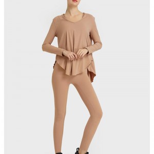 SC10272 T-shirt χαλαρή casual γυμναστήριο Γιόγκα μακρύ μανίκι κορυφή γιόγκα μακρύ μανίκι Γυναίκες