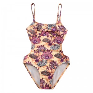 Τα μαγιό των παιδιών με τυπωμένο halter πίσω κοίτα