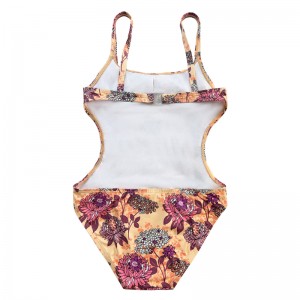 Τα μαγιό των παιδιών με τυπωμένο halter πίσω κοίτα