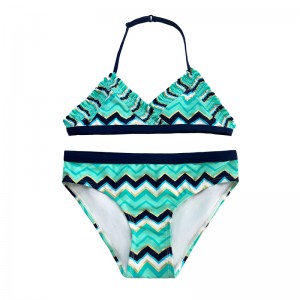 Halter εκτυπώστε μαγιό δύο τεμαχίων για παιδιά