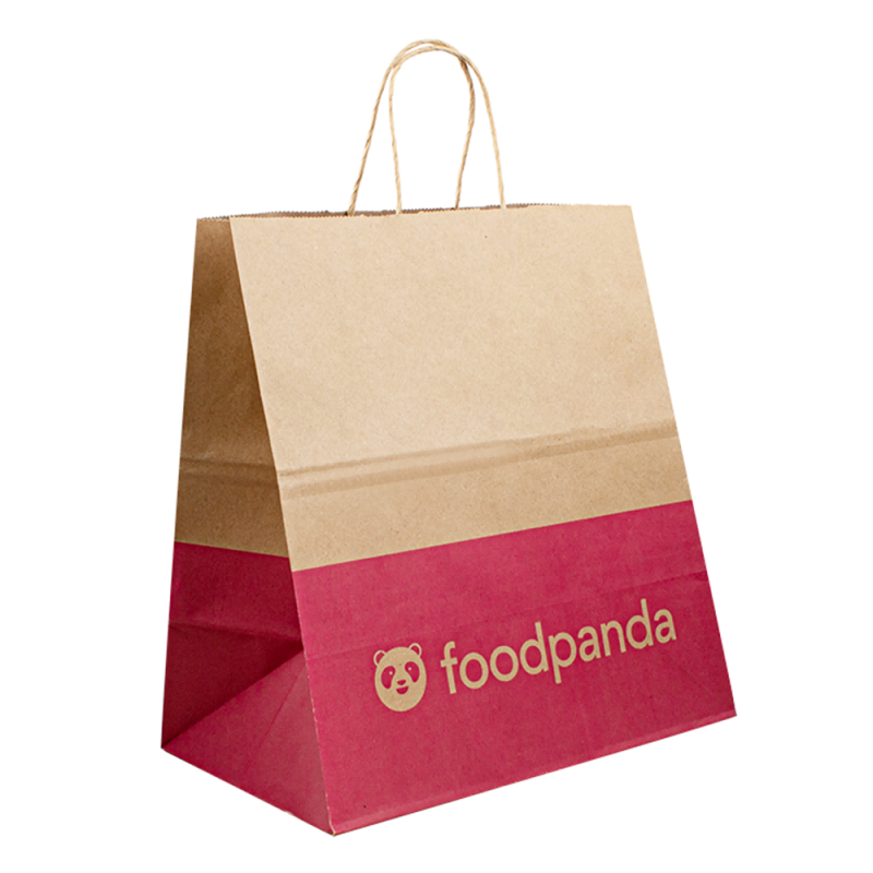 Προσαρμοσμένες τσάντες συσκευασίας για τη συσκευασία με λογότυπο με λογότυπο, τσάντες τροφίμων παράδοσης για φαγητό, καφέ χαρτί kraft τσάντα έθιμο