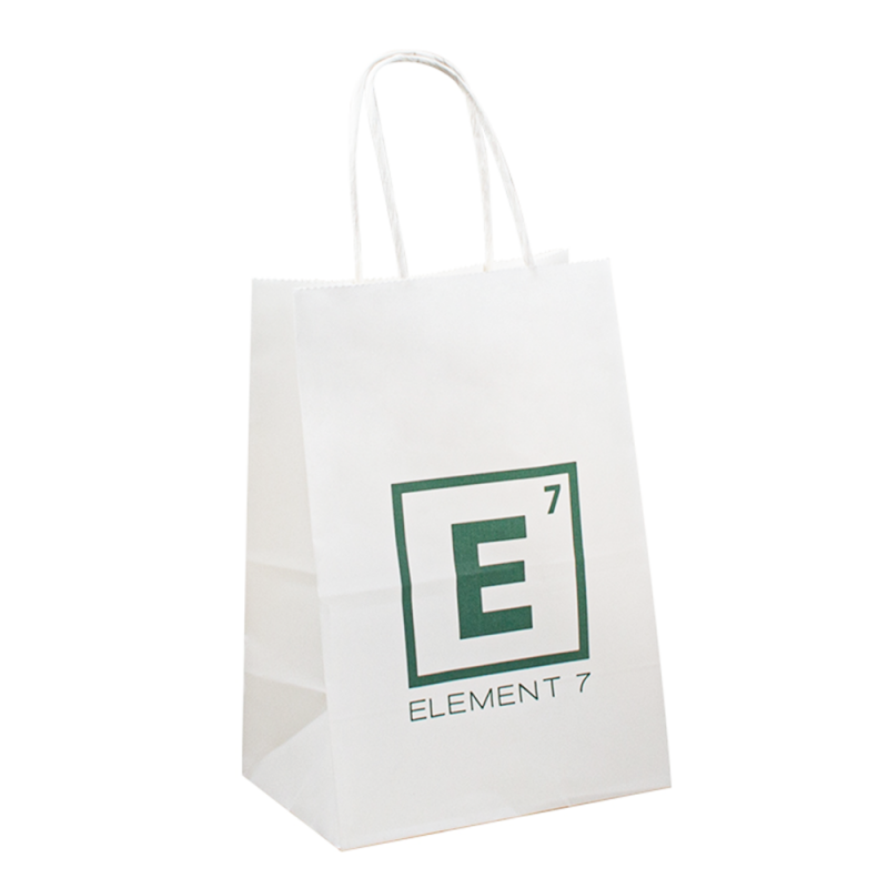 Προσαρμοσμένη τσάντα χαρτιού με το δικό σας λογότυπο, διαθέσιμη φιλική προς το περιβάλλον χάρτινη τσάντα με στριμμένη λαβή, εκτύπωση καφέ χαρτιού Kraft