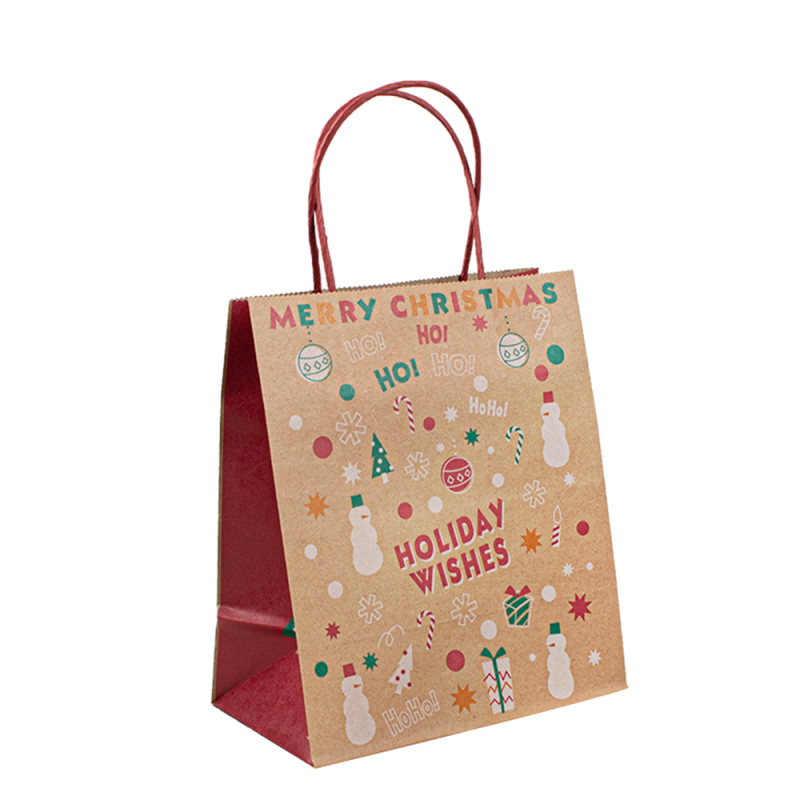 Προσαρμοσμένο οικολογικό φιλικό καφέ δώρο αγορές χαρτί χαρτί kraft τσάντες συσκευασίας με το δικό σας λογότυπο bolsas de papel kraft τσάντα
