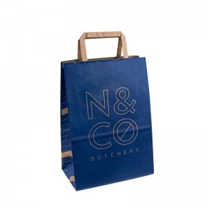 Τιμή εργοστασίου 120g ανακυκλωμένη Kraft Paper Bag Guid Shopping Packaging Kraft Papit Bag με λαβή αποδοχή Custom
