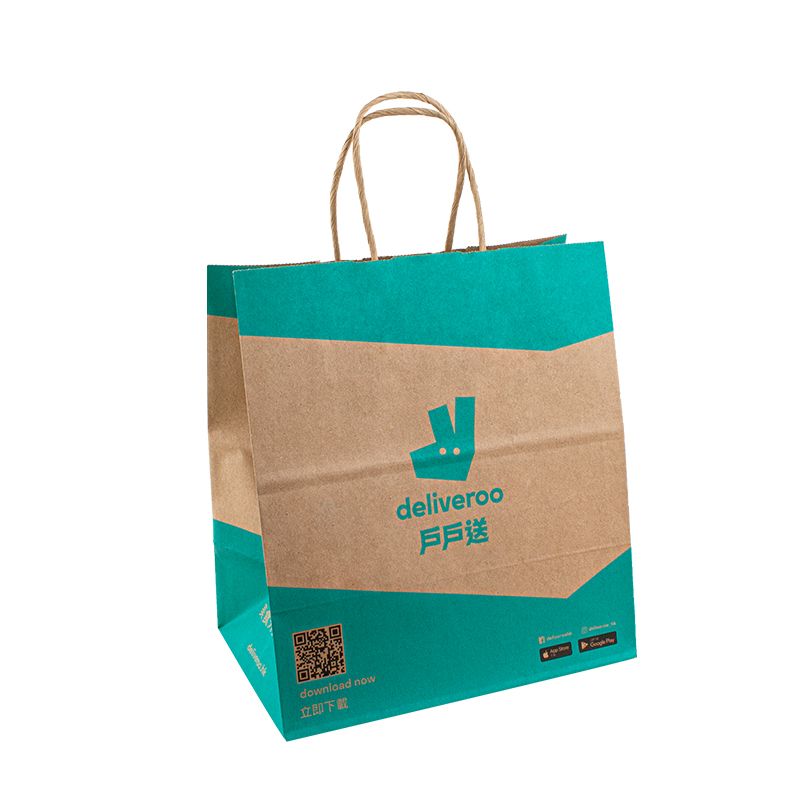 kraft χαρτί τσάντα τσάντα συσκευασία τροφίμων προσαρμοσμένες τσάντες χαρτιού με λογότυπο τσάντα με λαβή