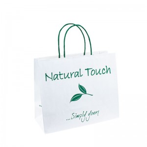 χαρτοπετσέτα λαβή καφέ τσάντες χαρτιού εκτύπωση σχεδιαστή για συσκευασία δώρο χαρτιού τσάντα