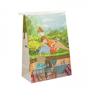 Χονδρικό προσαρμοσμένο μέγεθος τσάντες συσκευασίας χαρτιού Kraft για σάντουιτς ψωμιού